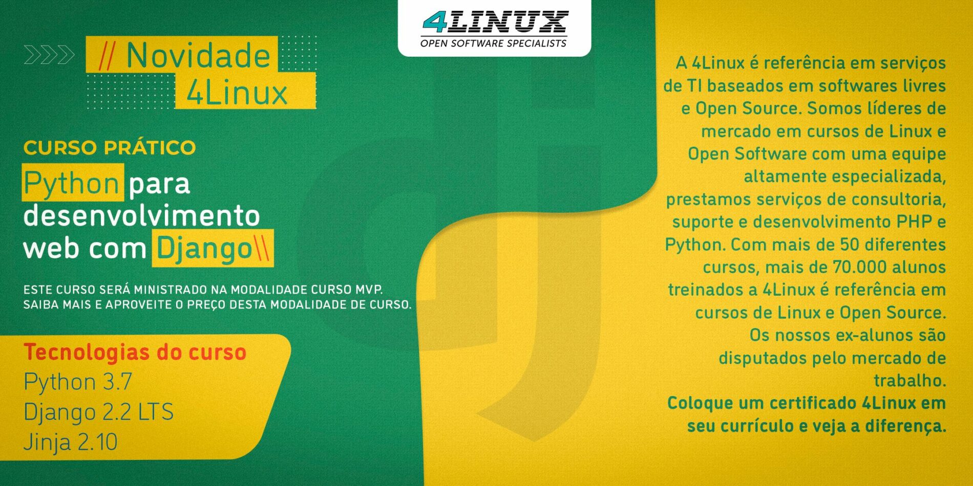 4Linux lança curso de Django – framework Python
